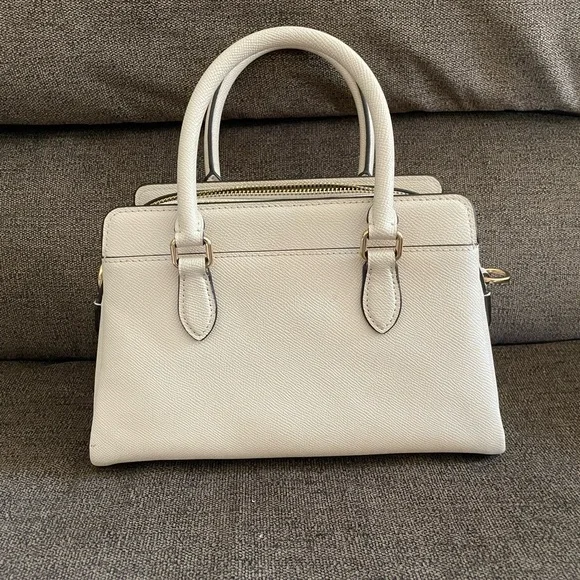 Coach Ivory Leather Satchel - Picture 8 of 9